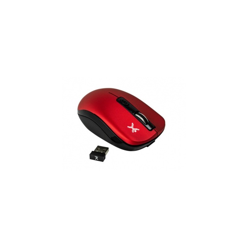 mouse inalambrico recargable rojo perfect choice