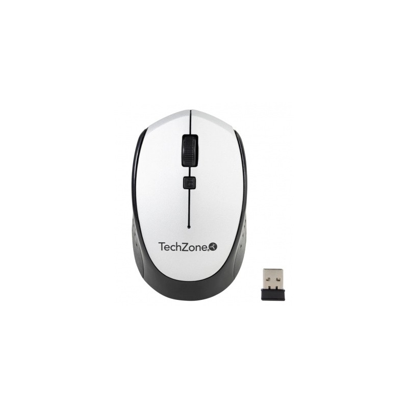 mouse inalambrico techzone tz19mou01 plata