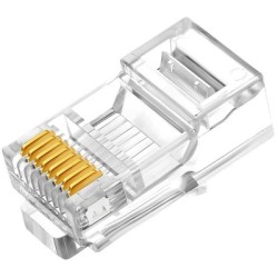 Caja con 100pzs conectores rj45 o red