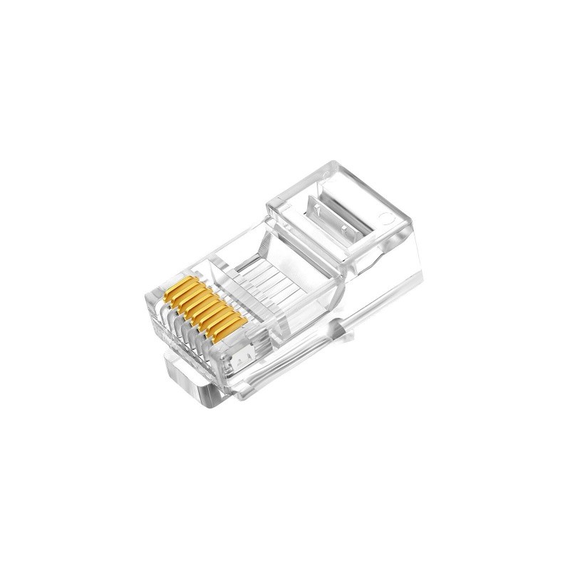 Caja con 100pzs conectores rj45 o red