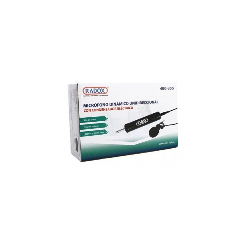 microfono con condensador electrico radox