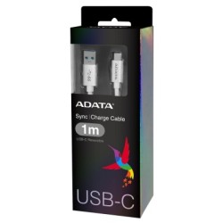 cable adata tipo C blanco aca3al-100cm-csv