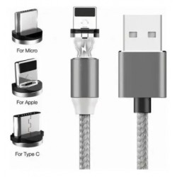 cable magnetico topk tipo c lightning micro usb