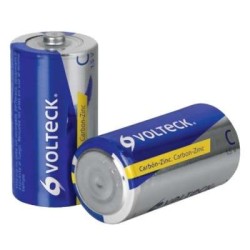 paquete 2 baterias c carbon zinc volteck