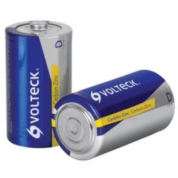 paquete 2 baterias d carbon zinc volteck