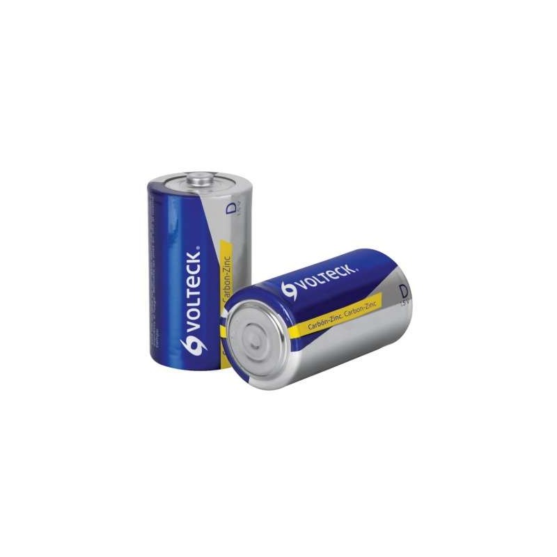 paquete 2 baterias d carbon zinc volteck
