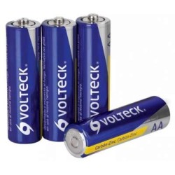 paquete 4 baterias aa carbon zinc volteck