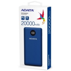 power bank 20000 mah adata p20000qcd azul