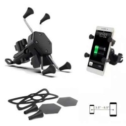 soporte para celular en moto con cargador usb