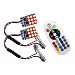 modulo led rgb con control y puntas