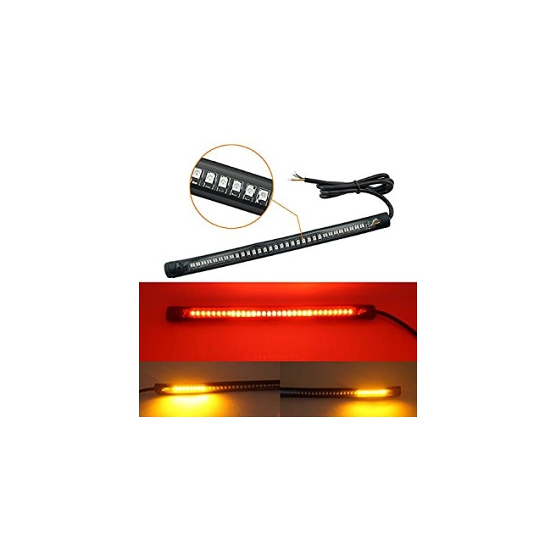 luz trasera led con direccional ambar, intermitente rojo